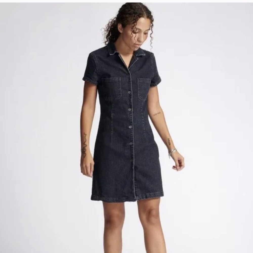 Eve Denim Carlotta Dress in Noir Grisé